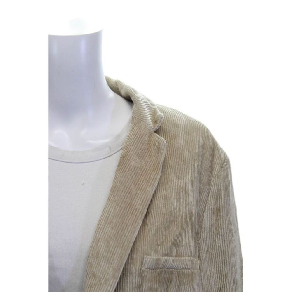 Rag & Bone Womens Beige Striped Collared Button Viscose Blazer Size 12 - Picture 2 of 7
